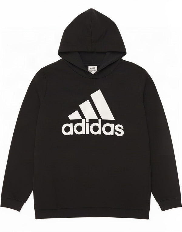 Felpa con cappuccio grafica da donna Adidas UK 28/30 3XL cotone nero