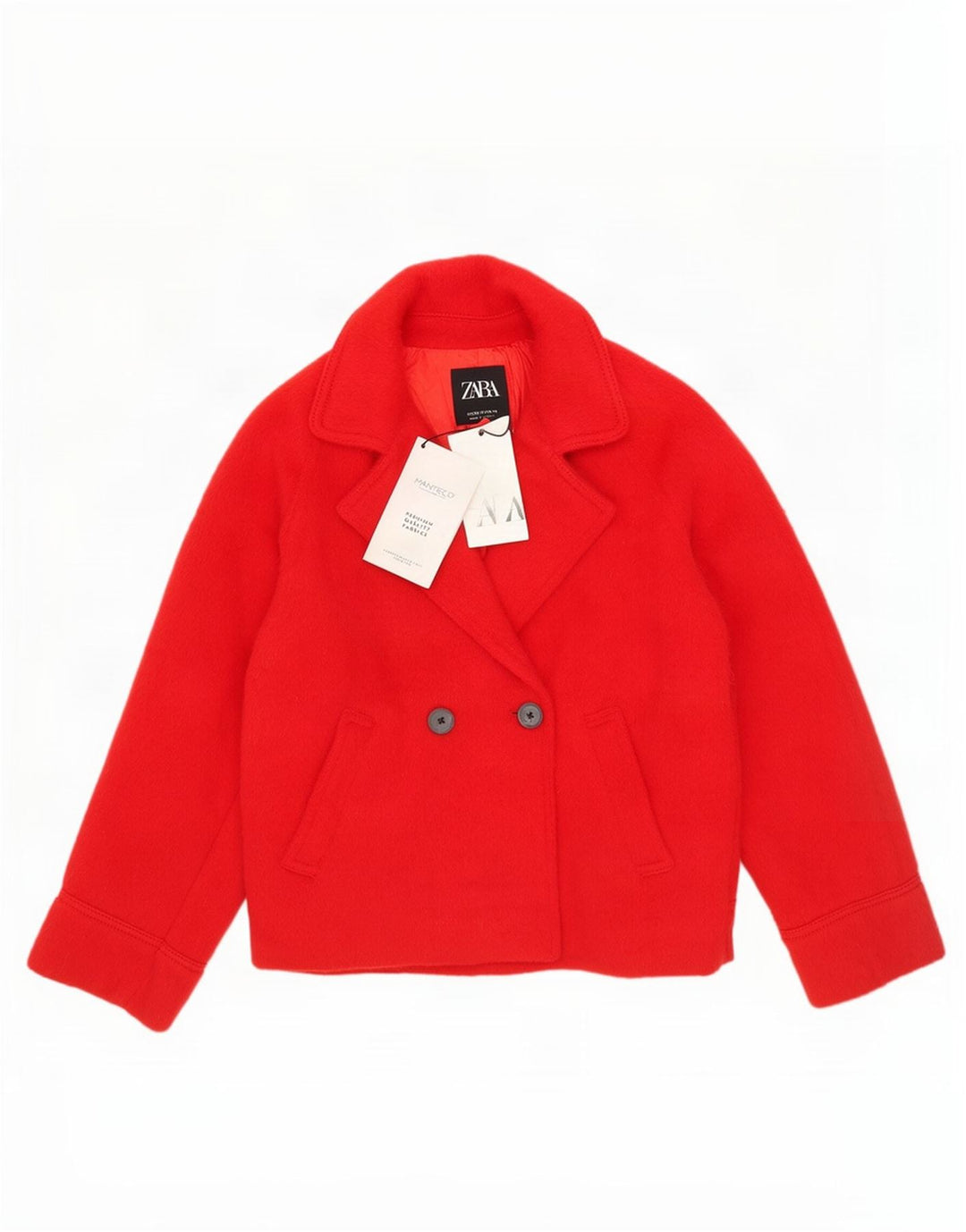 Giacca Blazer Doppiopetto Zara per Ragazze 13-14 Anni in Lana Rossa