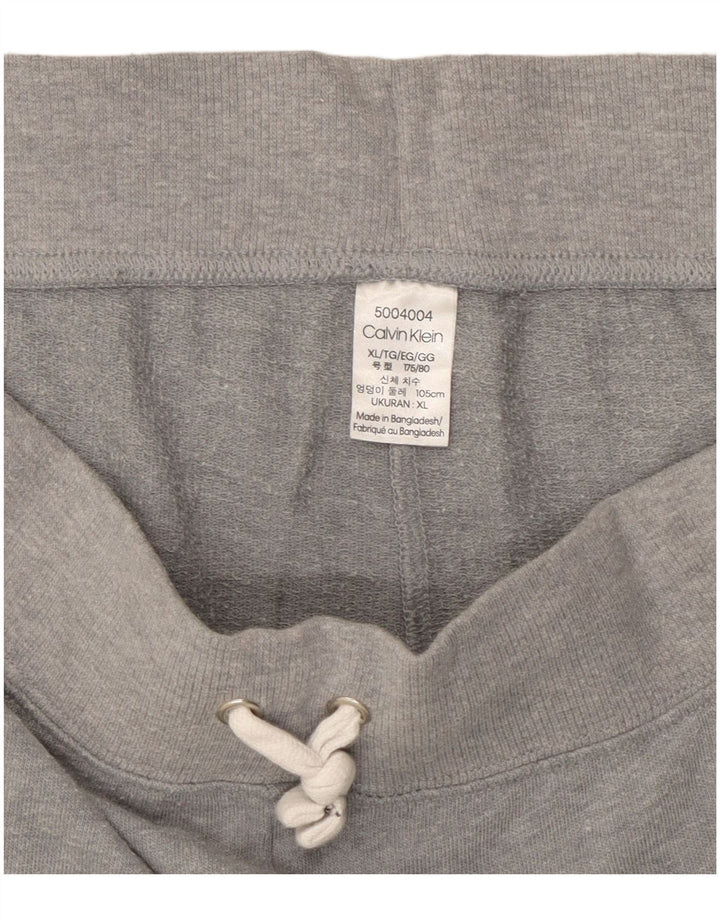 CALVIN KLEIN Pantaloni da tuta da donna Joggers UK 18 XL Grigio chiazzato
