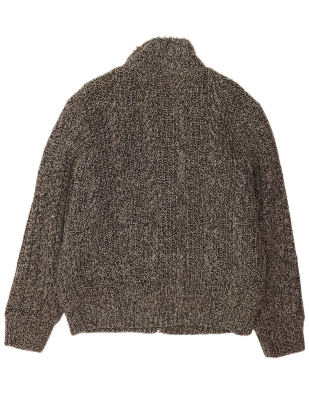 Maglione cardigan sherpa da uomo Marks & Spencer grande acrilico chiazzato grigio