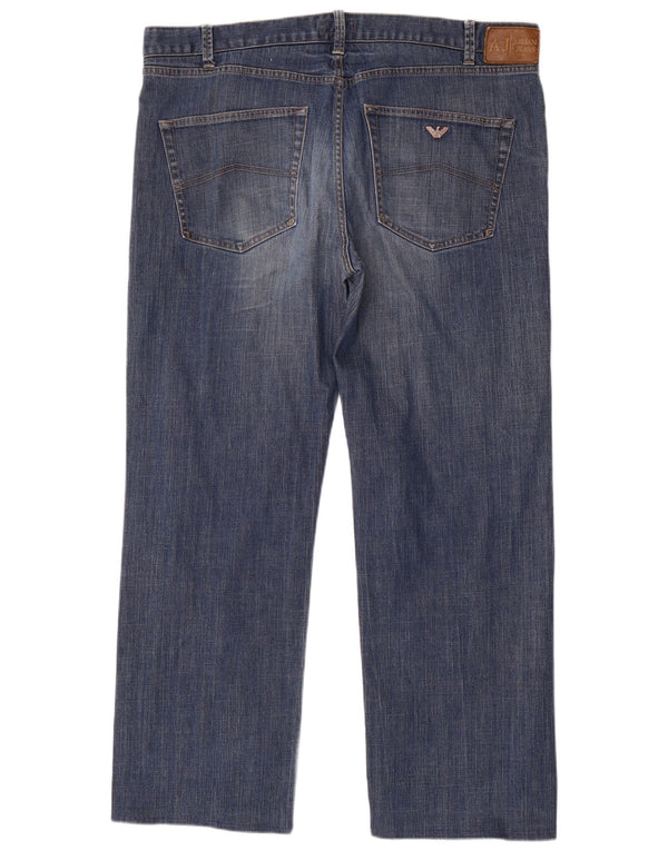 Jeans dritti da uomo ARMANI W38 L30 cotone blu
