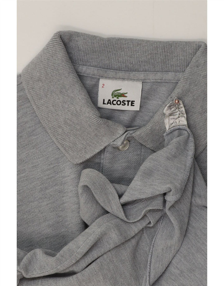 Polo da uomo LACOSTE taglia 2 XS in cotone chiazzato grigio