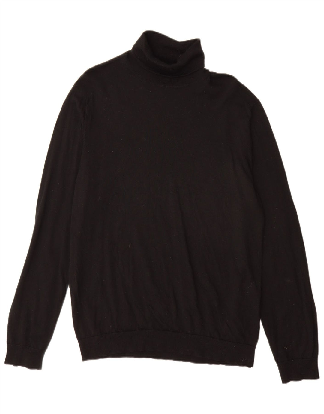 Maglione maglione da uomo Marks & Spencer a collo alto XL in lana merino nera