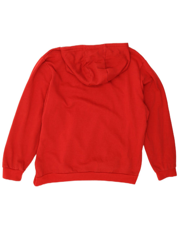 Felpa con cappuccio da uomo Adidas XL in cotone rosso