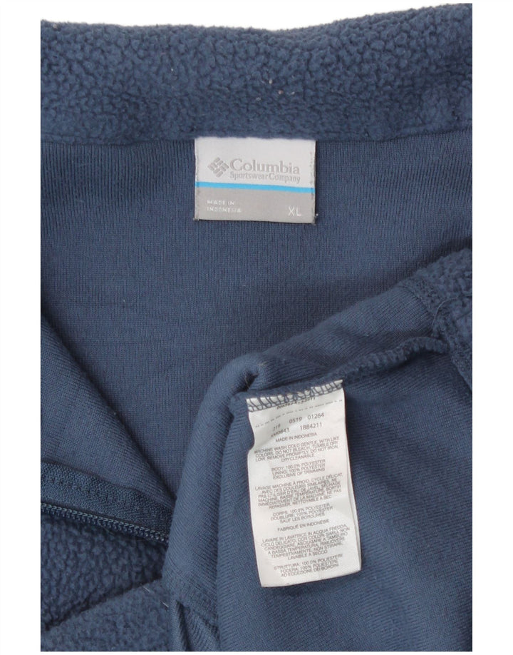 Giacca in pile da uomo Columbia UK 42 XL poliestere blu navy