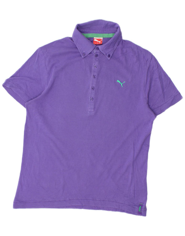 Polo Puma da uomo in cotone viola medio