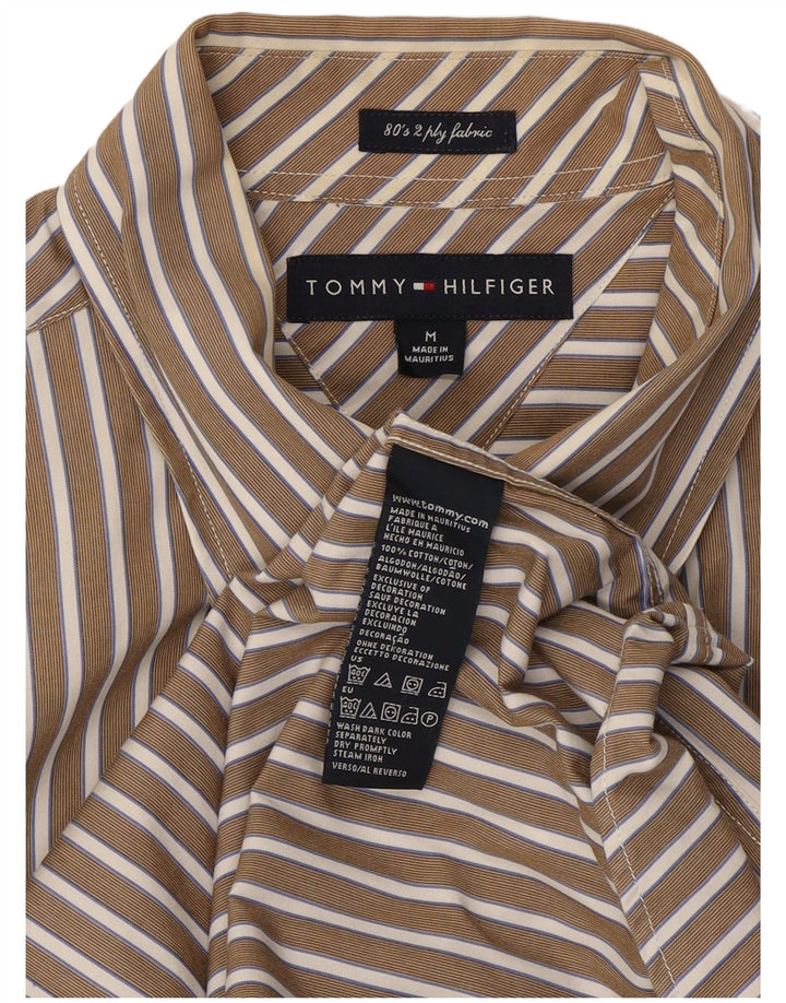 Camicia da uomo Tommy Hilfiger in cotone a righe beige medio