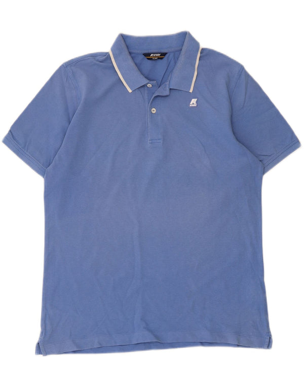 Polo Uomo K-Way XL Cotone Rigato Blu