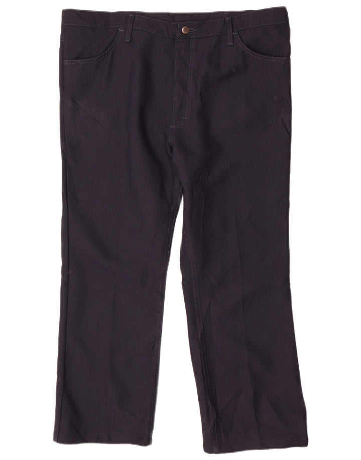 Pantaloni casual dritti da uomo WRANGLER W40 L27 poliestere blu navy