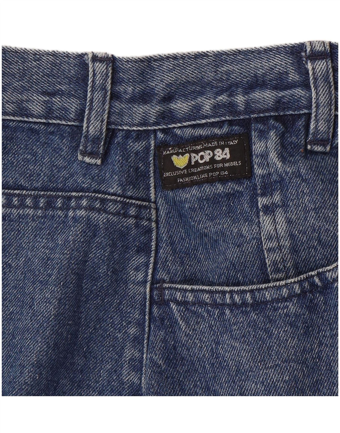 Gonna in denim da donna POP 84 IT 46 grande W28 cotone blu