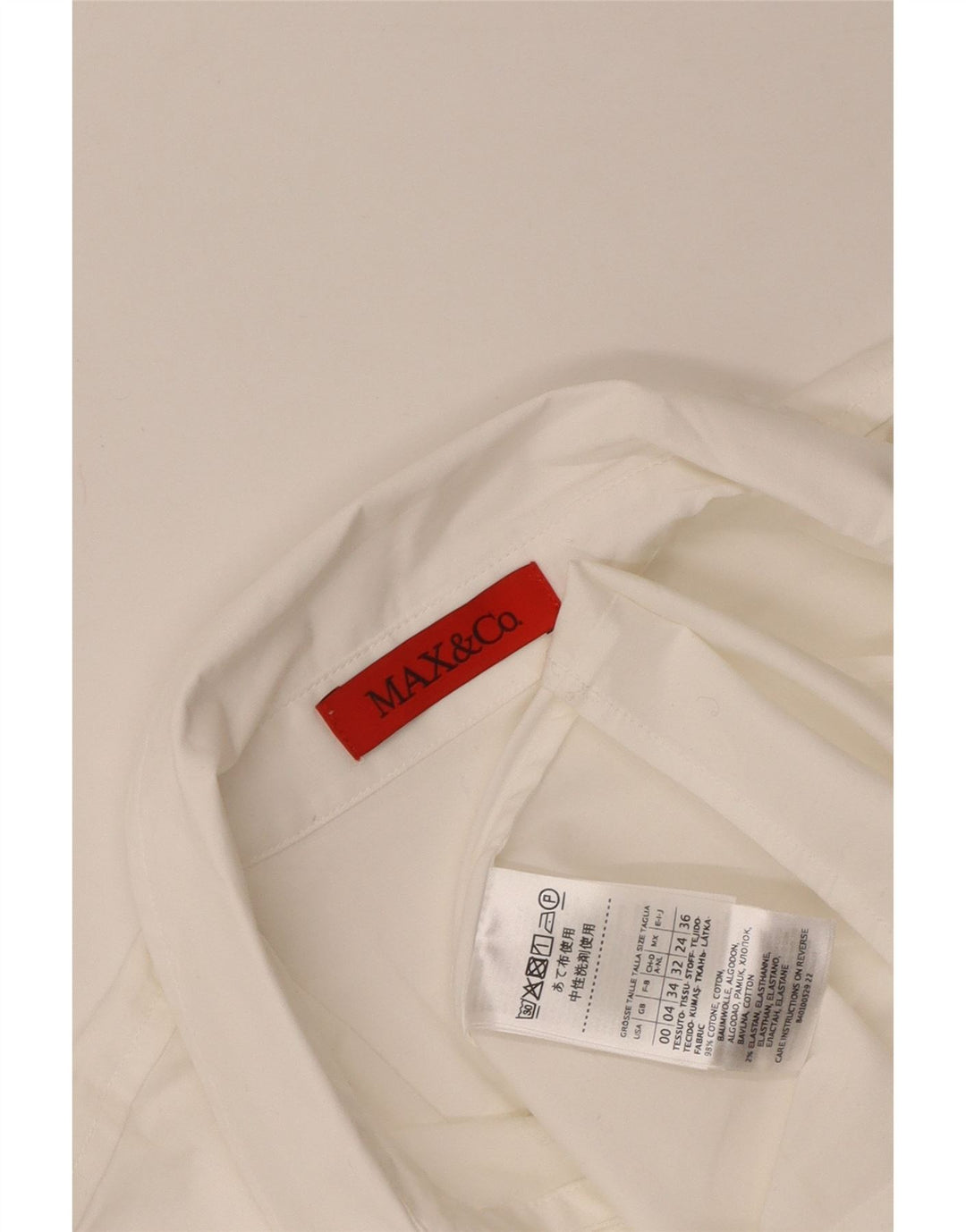 Camicia da donna Max & Co. UK 4 XS cotone bianco