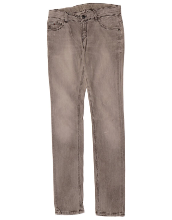 Jeans slim per bambina Tommy Hilfiger 15-16 anni W28 L32 cotone grigio