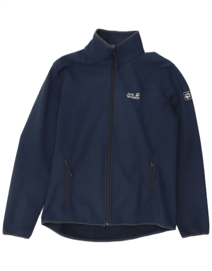 JACK WOLFSKIN Giacca da tuta da uomo UK 36/38 Piccola in poliestere blu navy