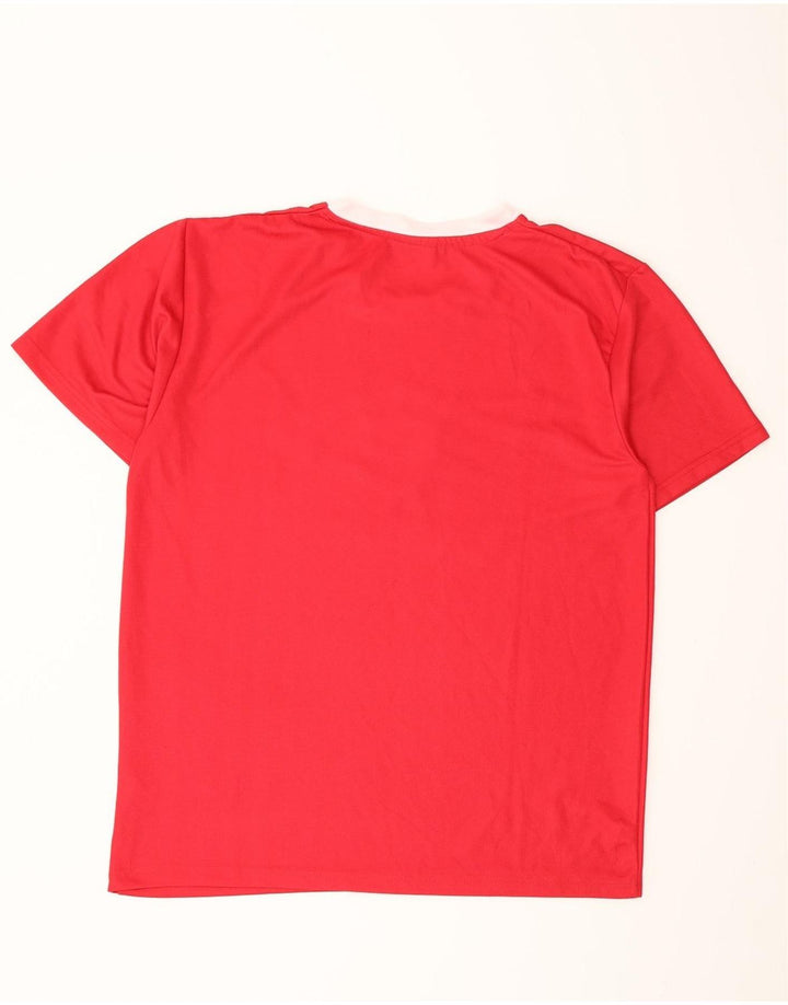 Umbro T-shirt grafica da donna Top UK 16 Large Rosso Poliestere