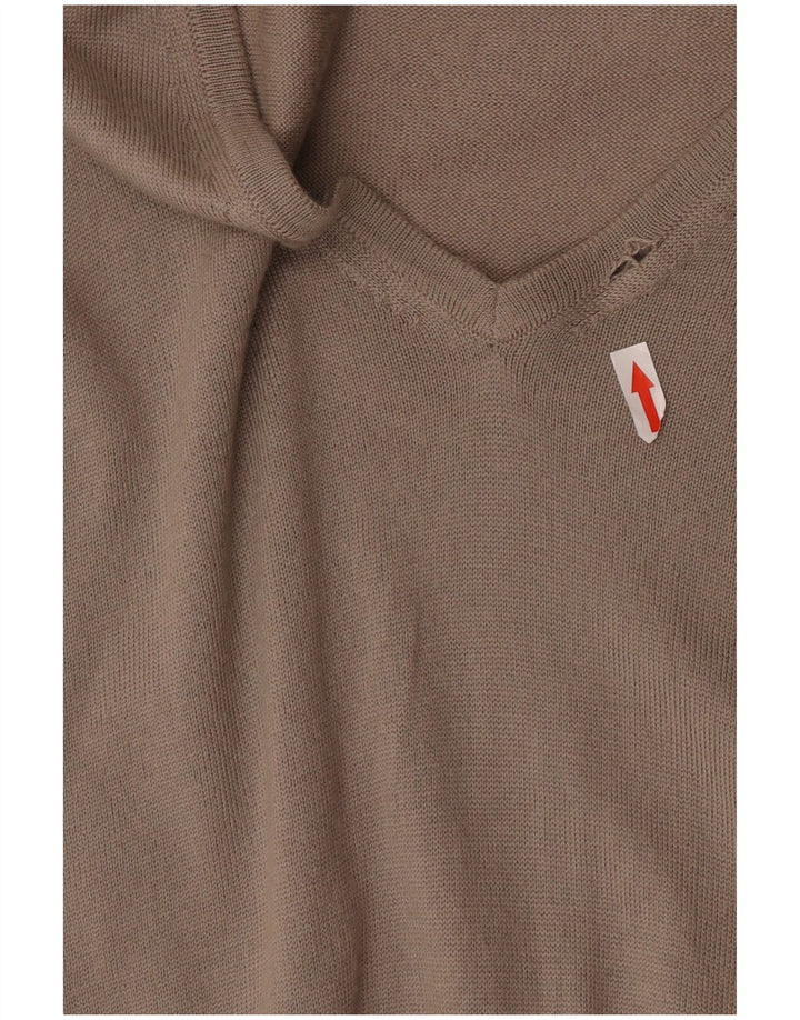 Maglione da uomo con scollo a V autografo Marks & Spencer XL in lana beige