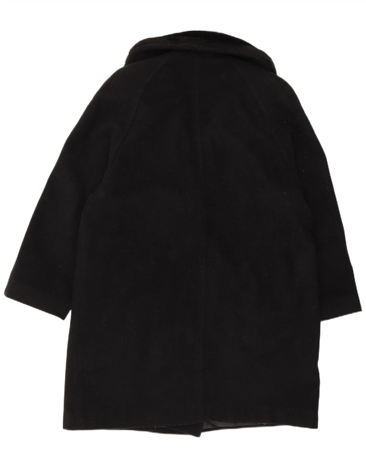 ETAM Womens Oversized Double Breasted Coat UK 14 Medium Black Wool