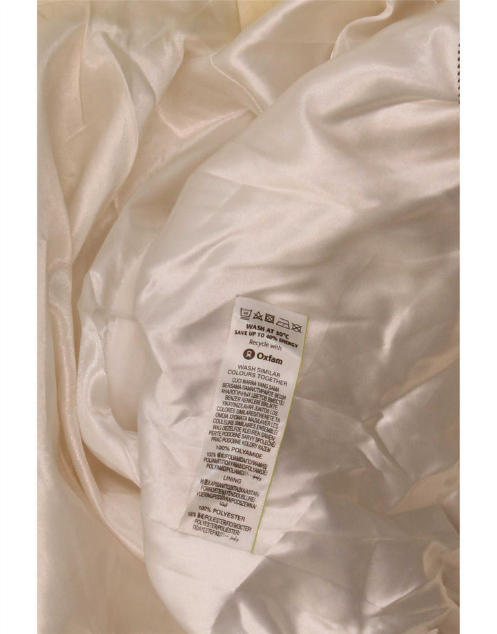 Giacca pratica con cappuccio da donna Marks & Spencer UK 16 grande bianco sporco