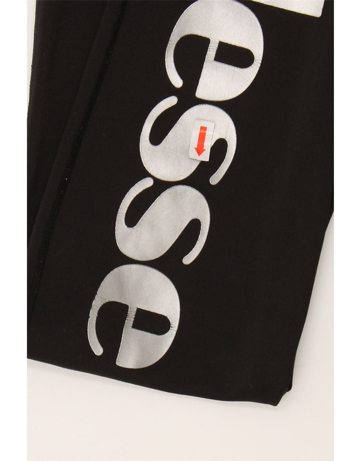 ELLESSE Womens Graphic Leggings UK 6 XS  Black Polyester
