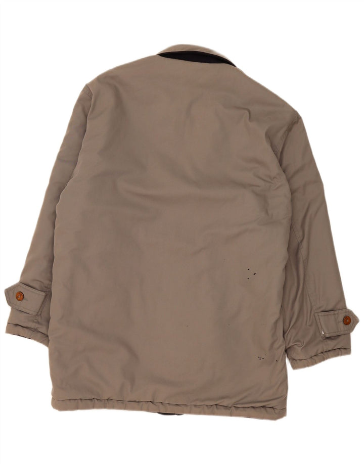 Cappotto vintage da uomo reversibile a vento UK 38 grigio medio