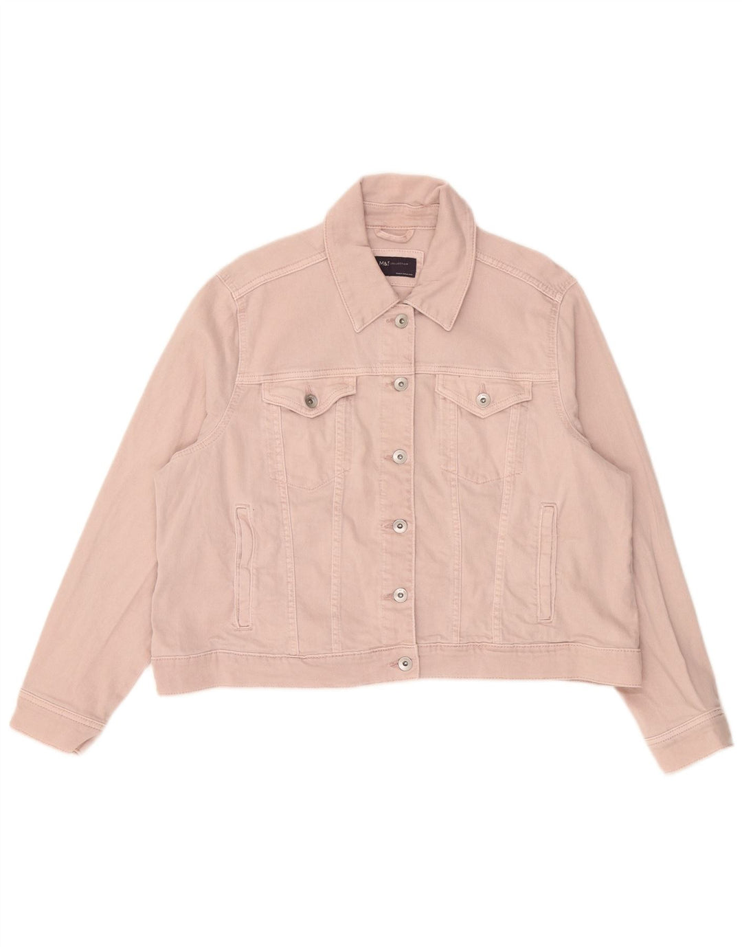 Giacca di jeans da donna Marks & Spencer UK 24 4XL Cotone rosa