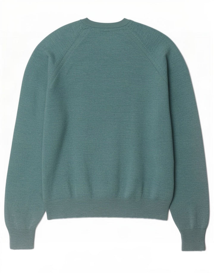 Maglione maglione girocollo da uomo Marks & Spencer in cotone verde medio