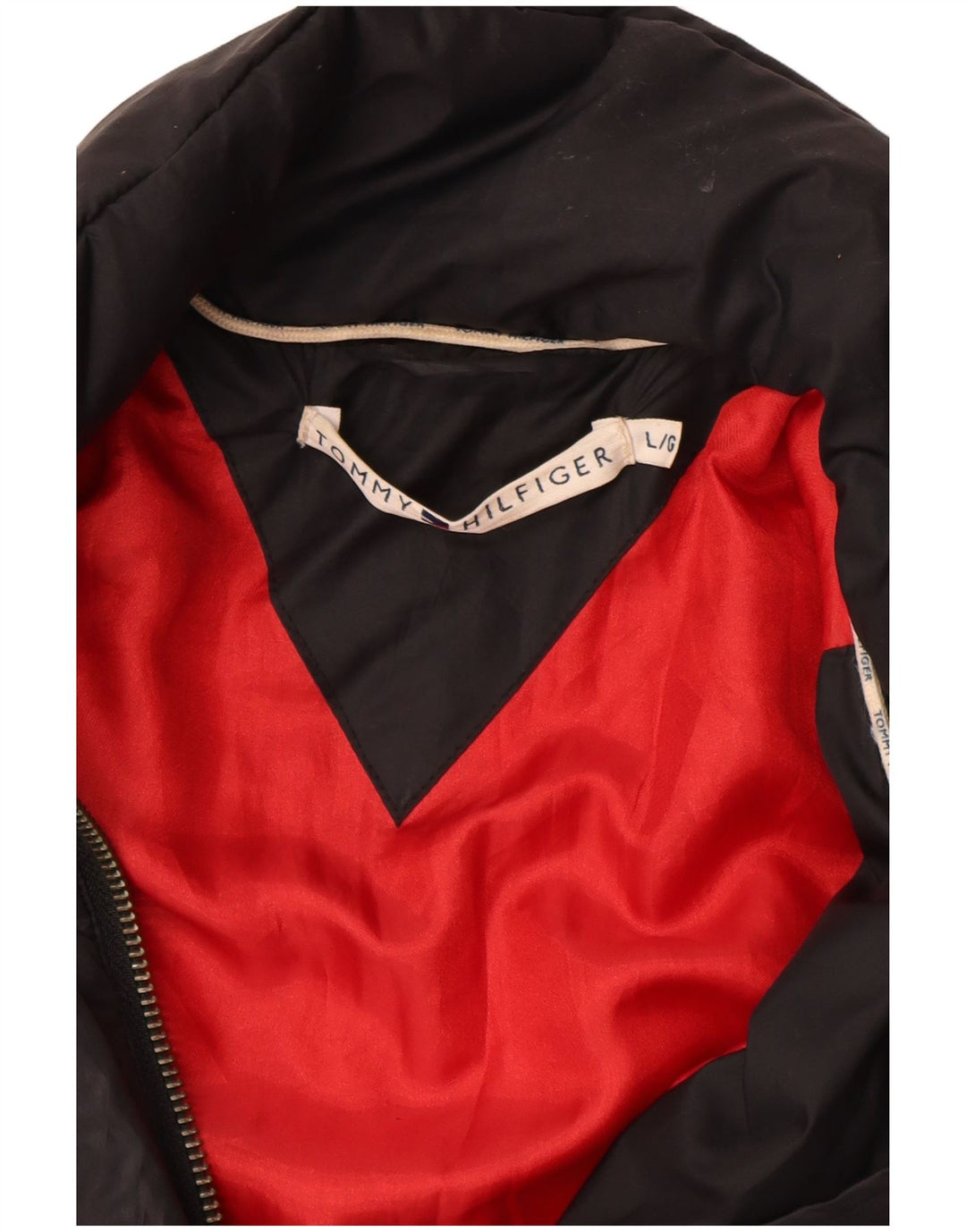 Giacca imbottita da donna Tommy Hilfiger UK 16 grande poliestere nero