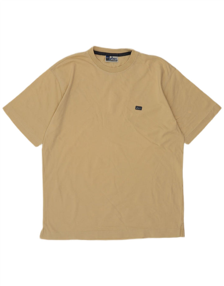 T-shirt da uomo Asics Top in cotone giallo medio