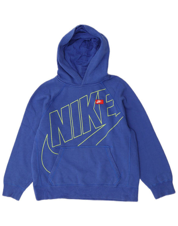 Felpa con cappuccio grafica Nike da ragazzo, 12-13 anni, grande, in cotone blu