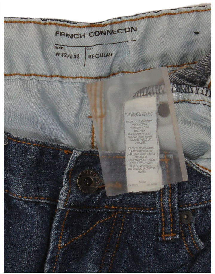 Jeans dritti regolari da uomo French Connection W32 L32 cotone blu