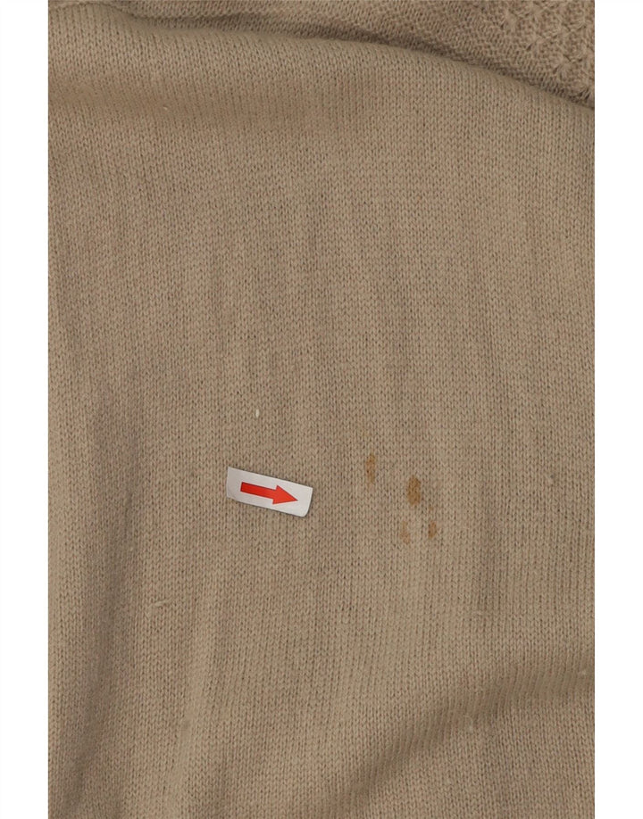 Crew Clothing Maglione da uomo con bottoni e collo XL in lana d'agnello grigia
