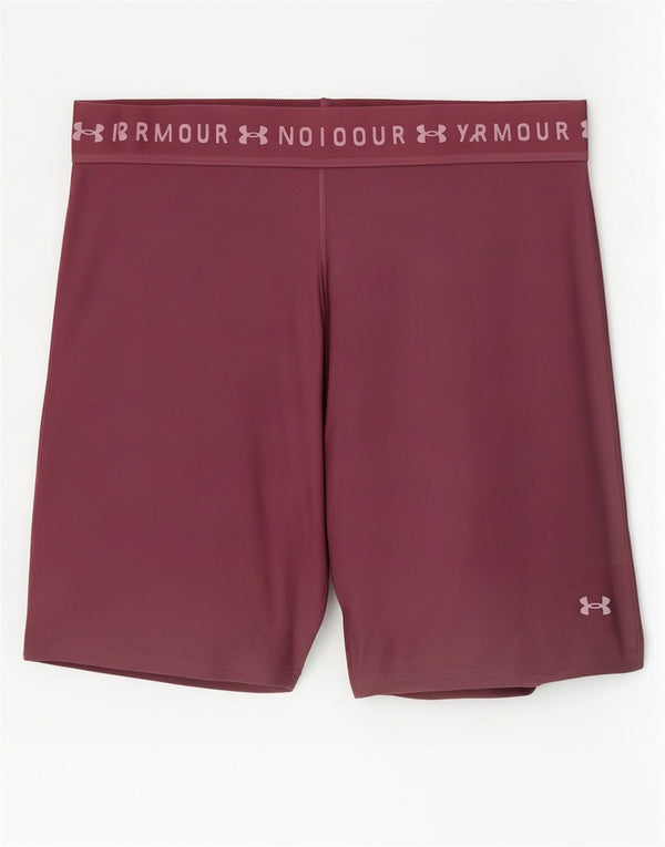 Pantaloncini sportivi grafici da donna Under Armour UK 20 2XL Poliestere bordeaux
