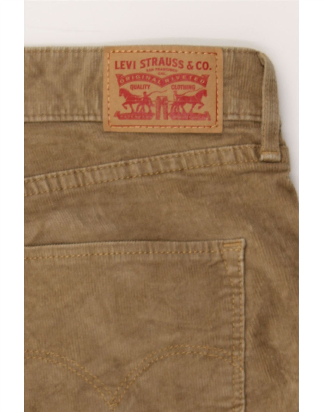 LEVI'S Womens Bootcut Casual Trousers W32 L31 Beige Cotton Vintage Levi's and Second-Hand Levi's from Messina Hembry 