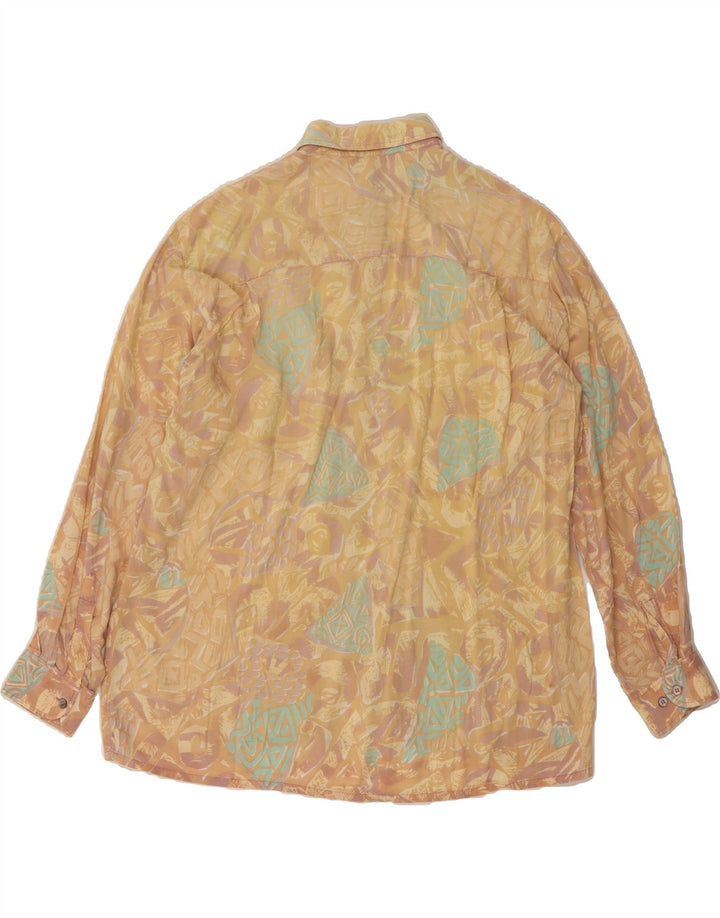 RUDNICK Mens Abstract Pattern Shirt Size 41/42 Large Beige Viscose Vintage Rudnick and Second-Hand Rudnick from Messina Hembry 