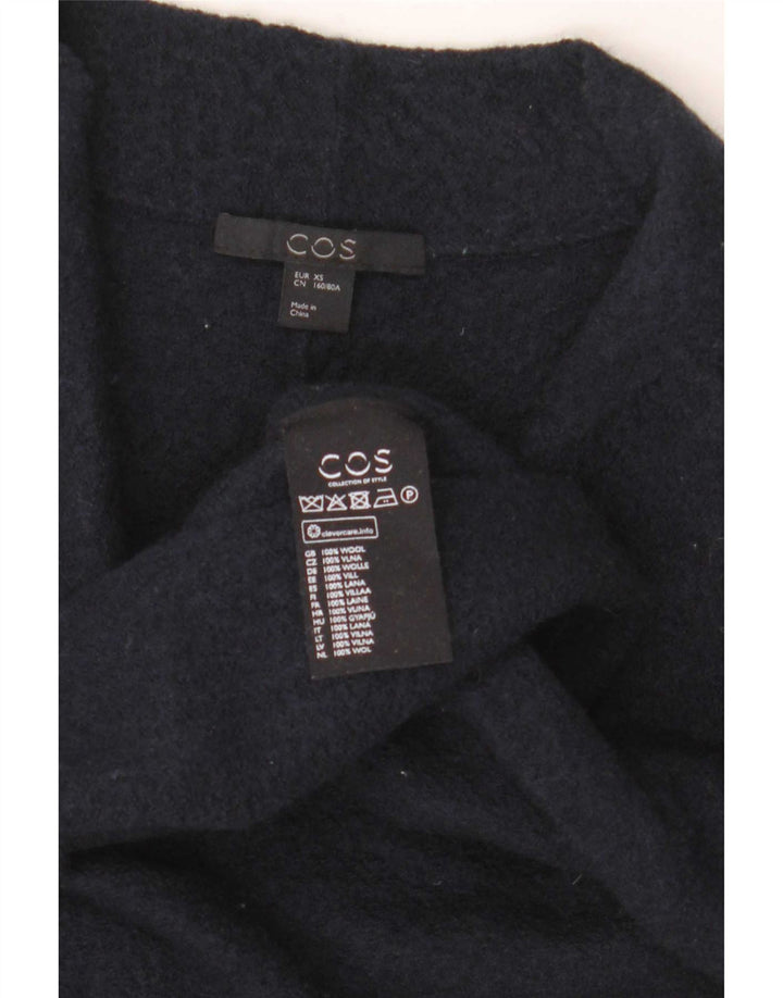 Maglione cardigan oversize da donna Cos UK 6 XS lana blu navy