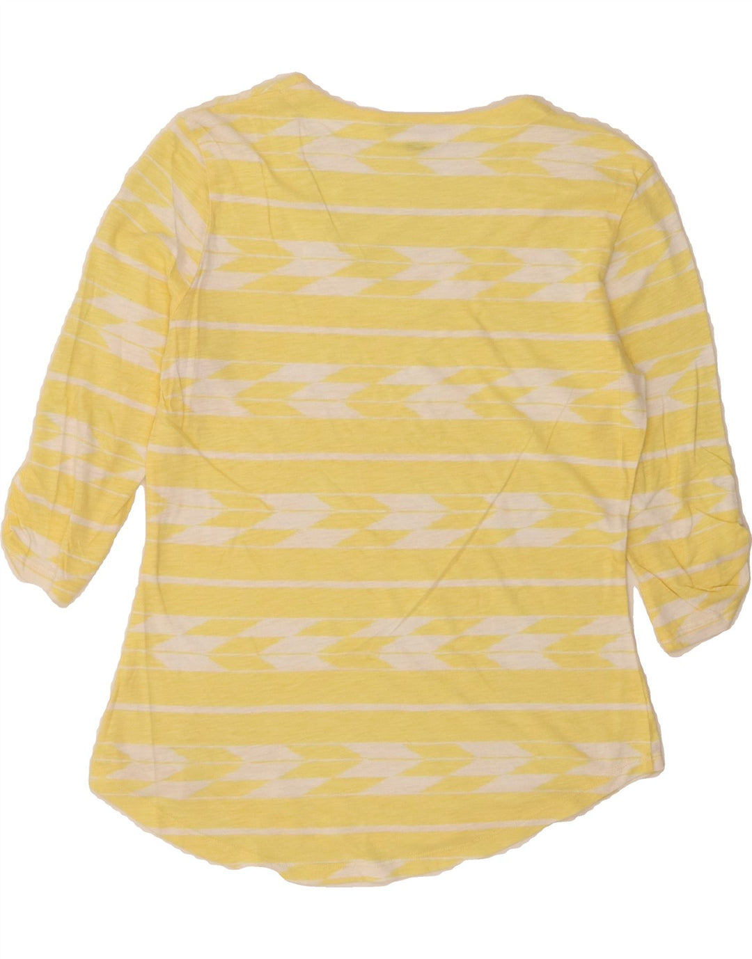 TOMMY HILFIGER Womens Top 3/4 Sleeve UK 10 Small Yellow Geometric Vintage Tommy Hilfiger and Second-Hand Tommy Hilfiger from Messina Hembry 