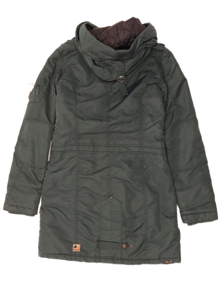 Giacca parka con cappuccio da uomo KHUJO UK 38 verde medio