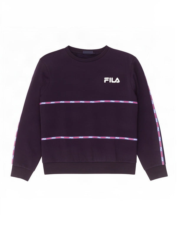 Felpa grafica da uomo Fila Jumper XL in cotone a righe blu navy
