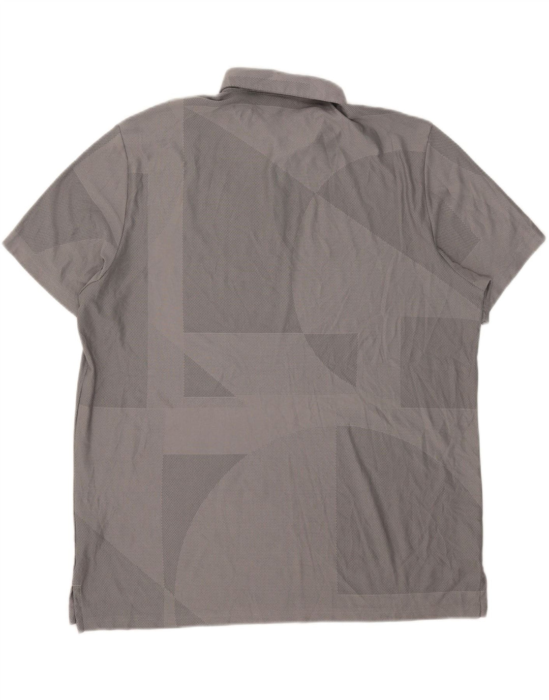 Polo Adidas da uomo vestibilità ampia 2XL poliestere geometrico grigio