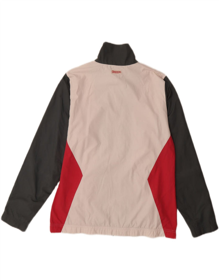 Giacca da tuta da uomo KAPPA piccola in poliestere color block bianco