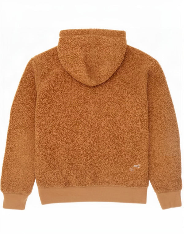 Maglione in pile con cappuccio grafico oversize da donna Gap UK 14 Marrone medio