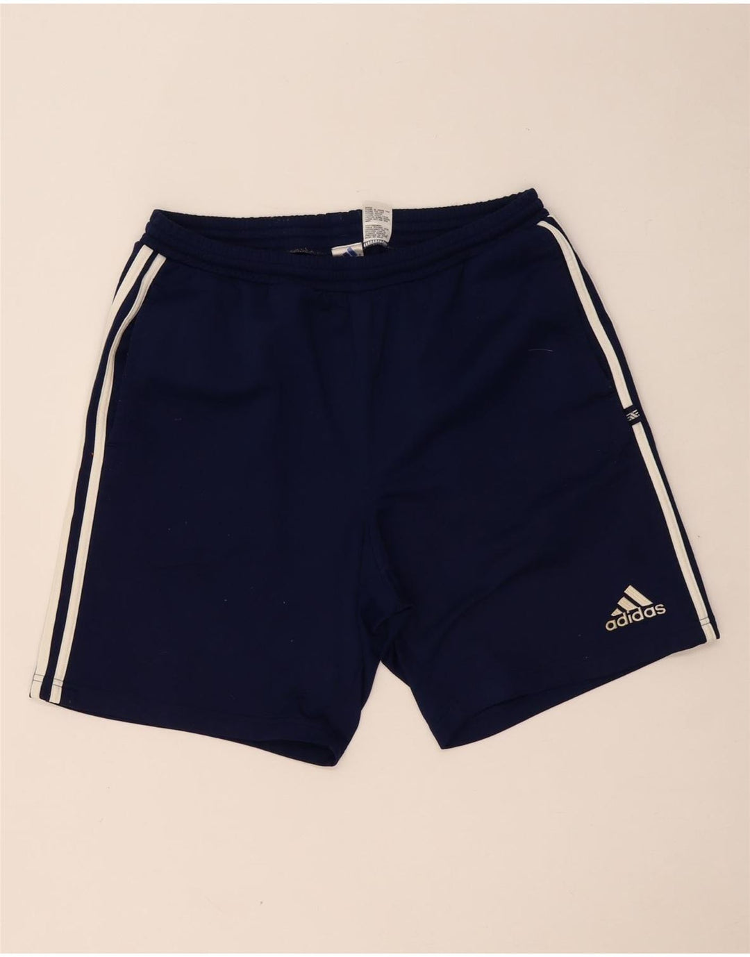 Pantaloncini sportivi da uomo ADIDAS grandi in poliestere blu navy