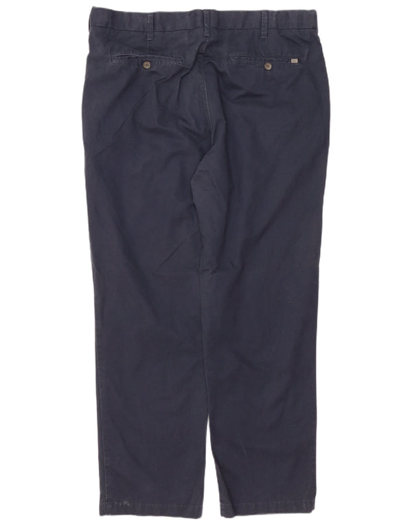 Pantaloni chino vestibilità regolare da uomo Marks & Spencer W38 L31 cotone blu navy