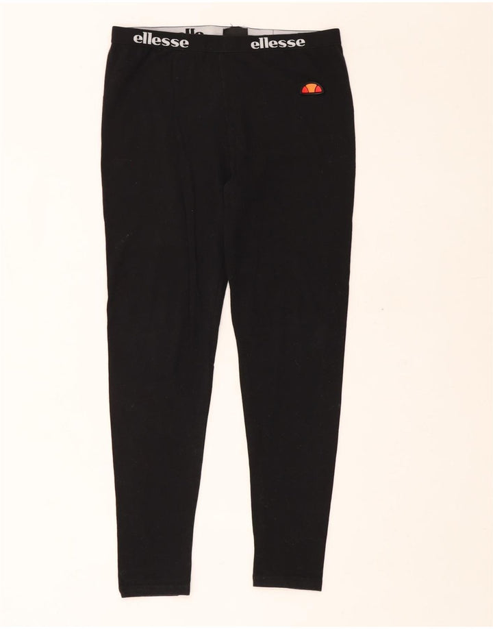 ELLESSE Leggings grafici da donna UK 12 Cotone nero medio