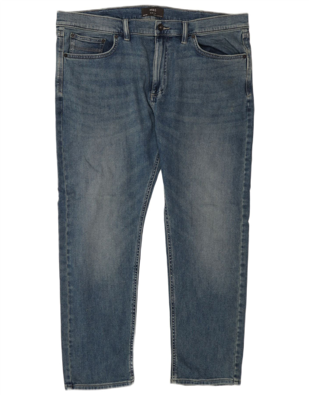 Jeans slim da uomo Marks & Spencer W40 L29 cotone blu