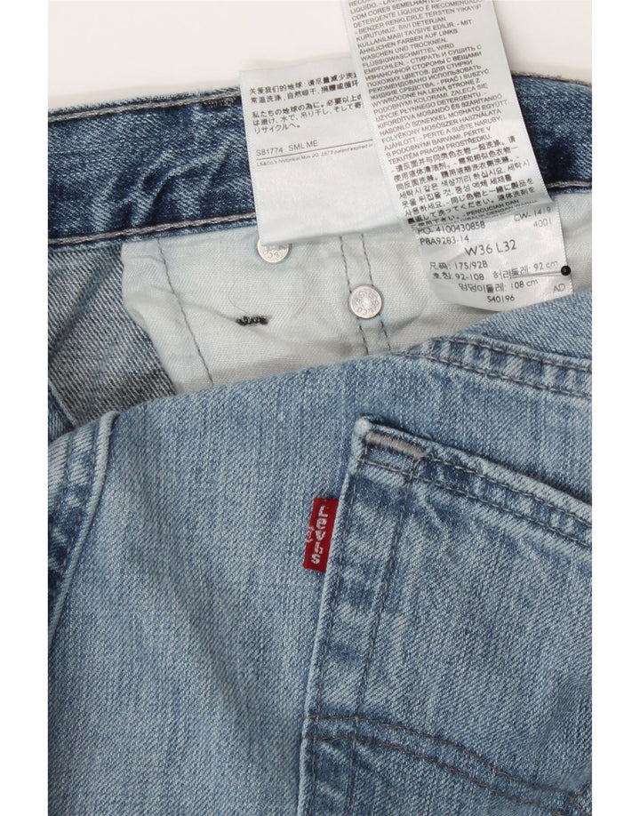 Jeans dritti da uomo Levi's W36 L32 in cotone blu