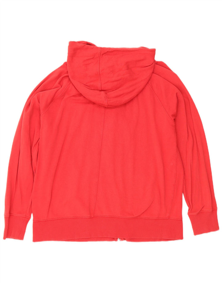 Felpa con cappuccio e zip grafica da uomo Gap XL in cotone rosso
