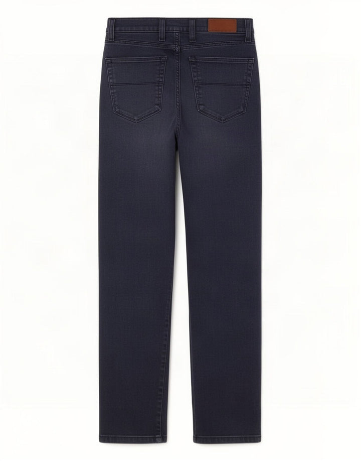Jeans dritti regolari da uomo Marks & Spencer W30 L31 cotone blu navy