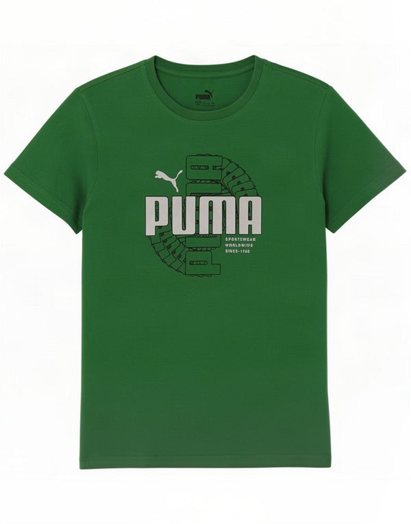 Puma T-shirt grafica da ragazzo 13-14 anni Verde Cotone