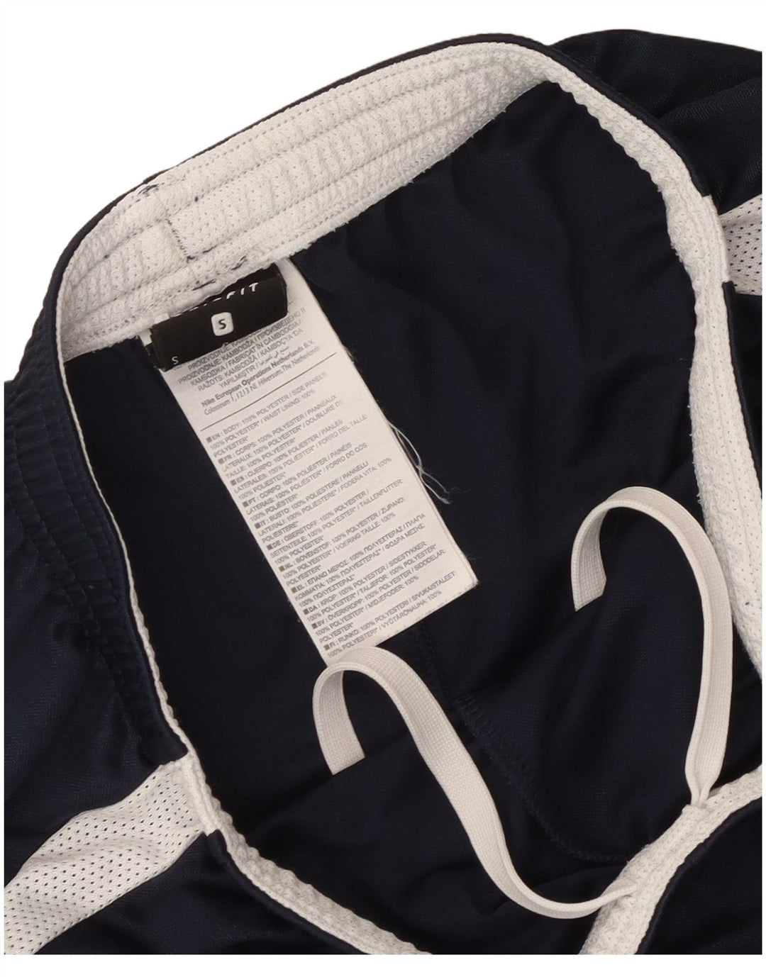 Pantaloncini sportivi Nike Dri Fit da uomo piccoli in poliestere color block blu navy