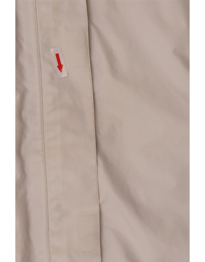 Giacca antipioggia con cappuccio da donna Helly Hansen UK 14 Medium Off White Colourblock